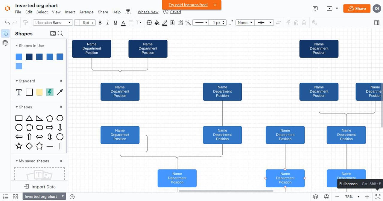 how to scale org charts in lucid Lucidchart org chart template